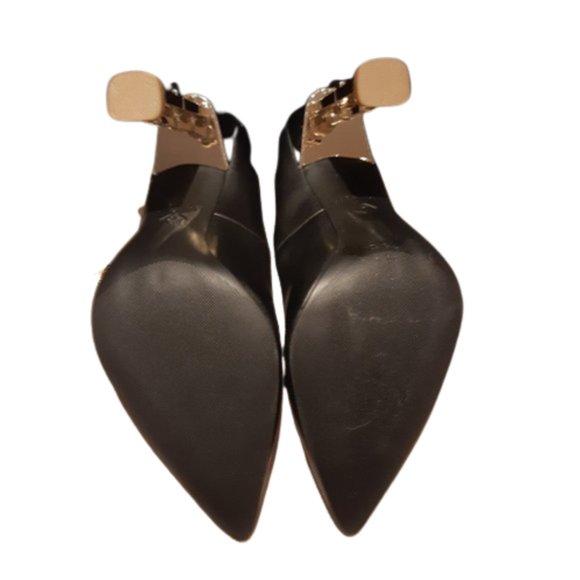 KATY PERRY "The Suzanne"  Black Gold High Heels Pumps Statement Shoes Size 6 NEW - Picture 8 of 8